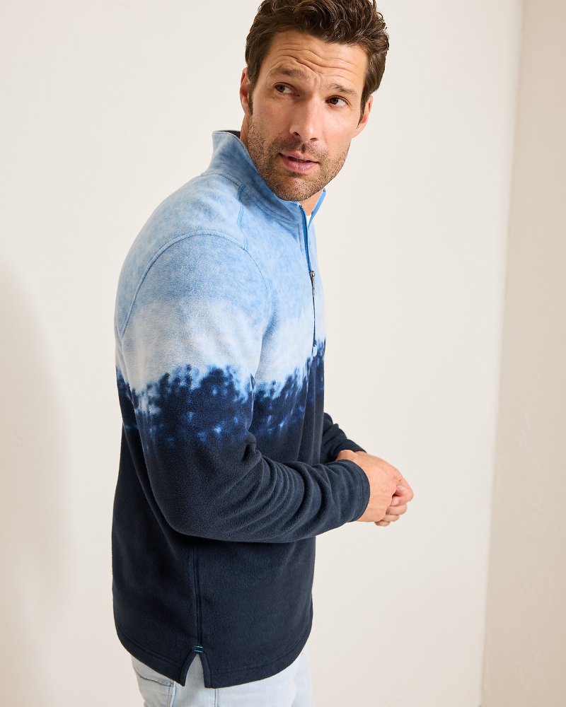 Azul Tides Ombré Half-Zip Sweatshirt Blues | Tommy Bahama Deals - Azul Tides Ombré Half-Zip Sweatshirt