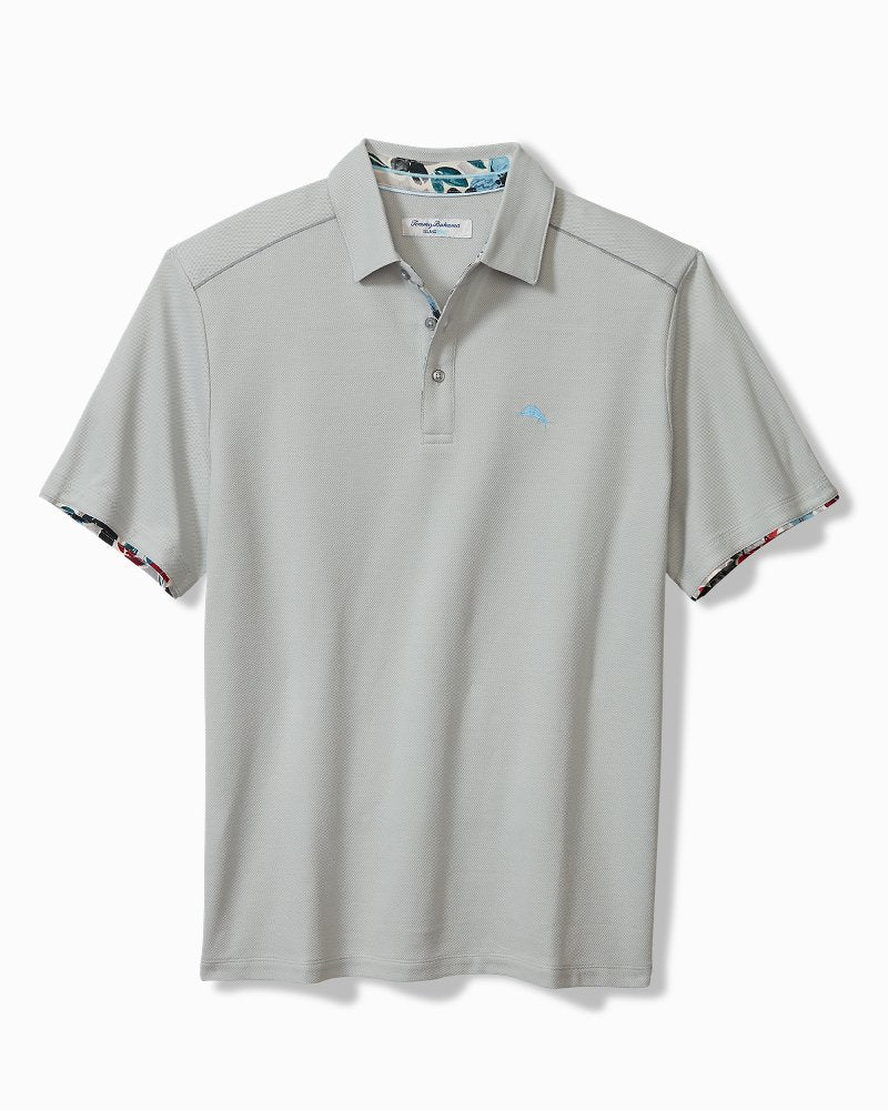 Tropicano Blooms Five O'Clock IslandZone® Polo Concrete Grey | Tommy Bahama Essential - Tropicano Blooms Five O'Clock IslandZone® Polo