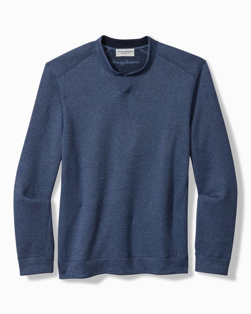 Flip Coast Reversible Abaco Sweatshirt Blue Note Heather | Tommy Bahama Classic - Flip Coast Reversible Abaco Sweatshirt