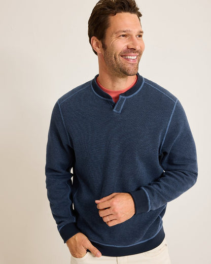 Flip Coast Reversible Abaco Sweatshirt Blue Note Heather | Tommy Bahama Classic - Flip Coast Reversible Abaco Sweatshirt