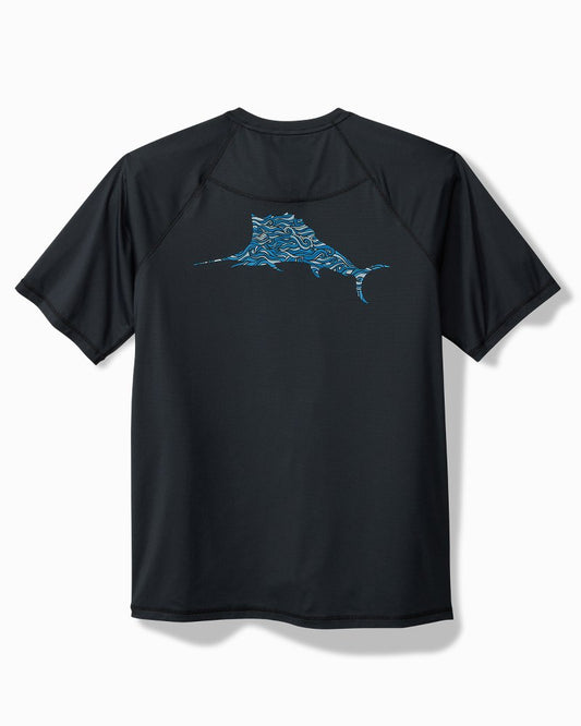 Chill Time Surf IslandZone® Short-Sleeve Rash Guard Jet Black | Tommy Bahama Quality - Chill Time Surf IslandZone® Short-Sleeve Rash Guard
