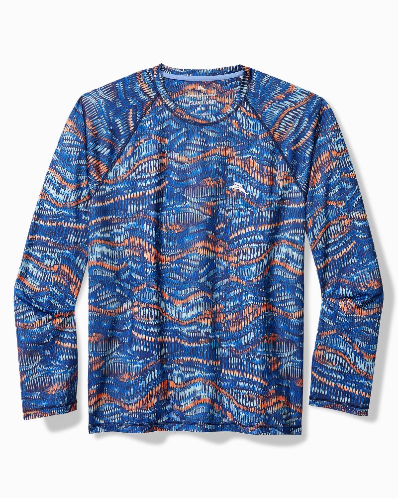 Monte Rio Geo Crew IslandZone® Rash Guard Kingdom Blue | Tommy Bahama Quality - Monte Rio Geo Crew IslandZone® Rash Guard