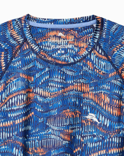 Monte Rio Geo Crew IslandZone® Rash Guard Kingdom Blue | Tommy Bahama Quality - Monte Rio Geo Crew IslandZone® Rash Guard