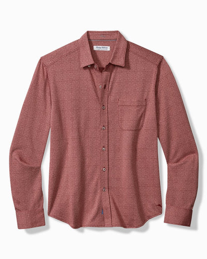 San Lucio Diamond Isles Knit Stretch Shirt Rose Red | Tommy Bahama Essential - San Lucio Diamond Isles Knit Stretch Shirt