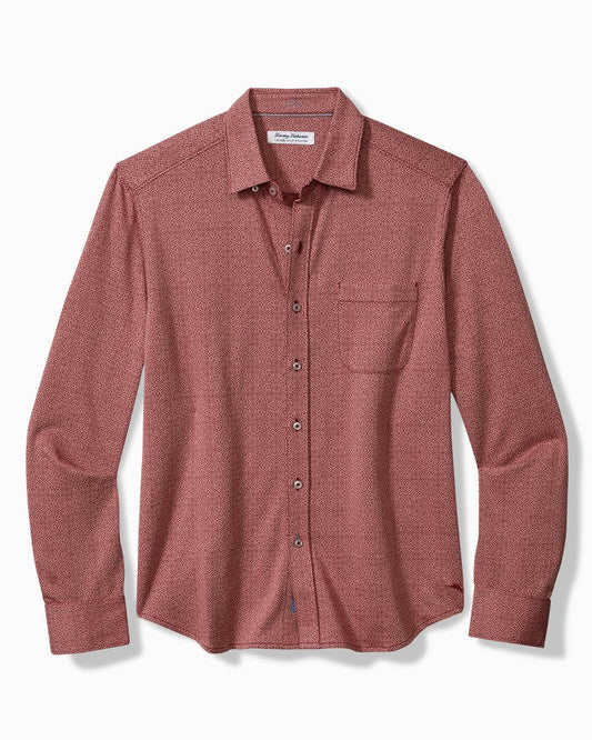 San Lucio Diamond Isles Knit Stretch Shirt Rose Red | Tommy Bahama Essential - San Lucio Diamond Isles Knit Stretch Shirt