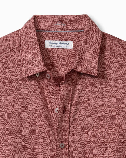 San Lucio Diamond Isles Knit Stretch Shirt Rose Red | Tommy Bahama Essential - San Lucio Diamond Isles Knit Stretch Shirt