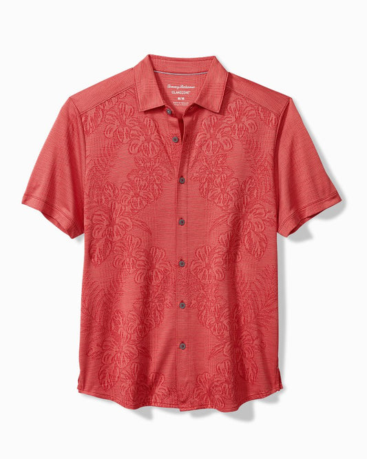 Palm Coast Cascade Vines IslandZone® Knit Shirt Dark Havana | Tommy Bahama Premium - Palm Coast Cascade Vines IslandZone® Knit Shirt