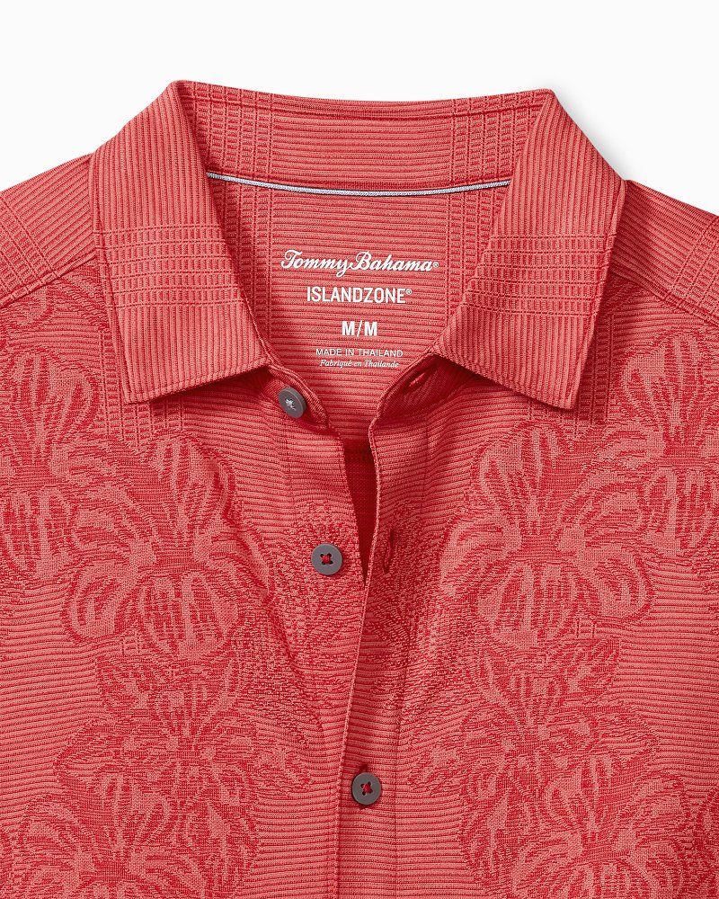 Palm Coast Cascade Vines IslandZone® Knit Shirt Dark Havana | Tommy Bahama Premium - Palm Coast Cascade Vines IslandZone® Knit Shirt