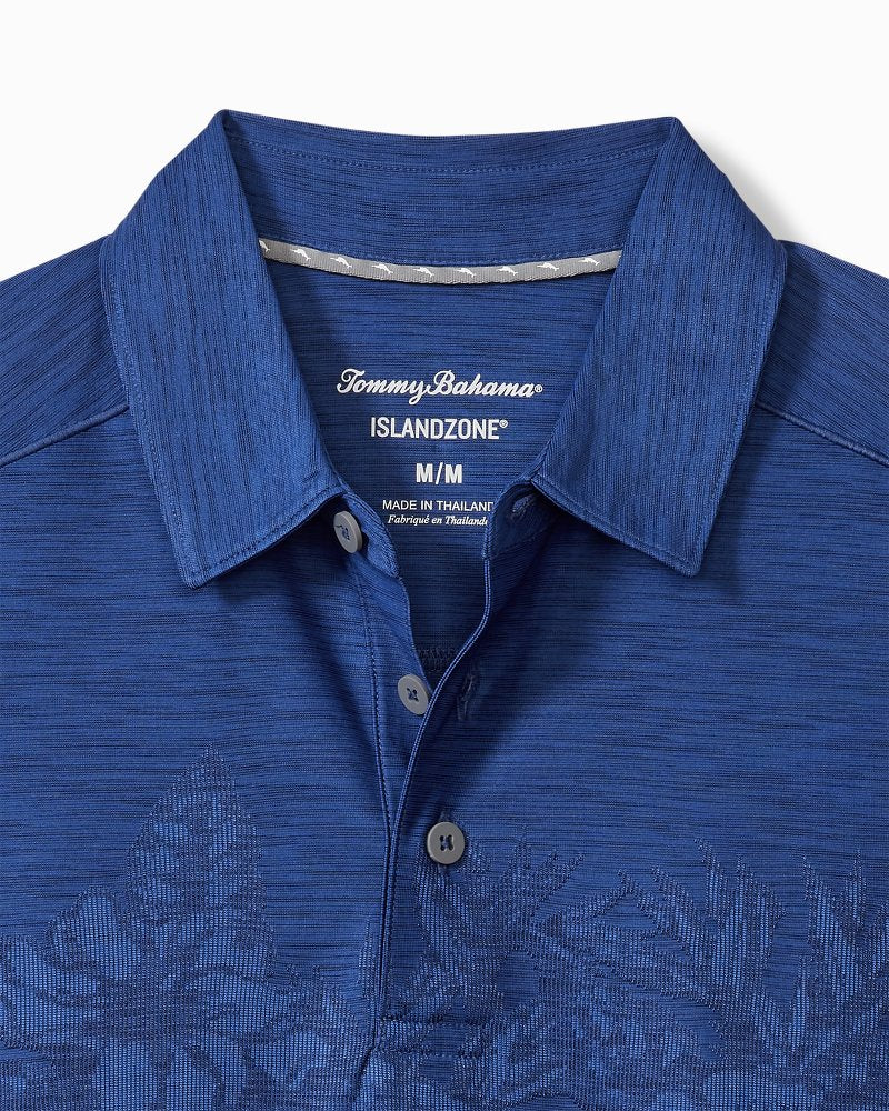 Palm Coast Hibiscus Border IslandZone® Polo Kingdom Blue | Tommy Bahama Exclusive - Palm Coast Hibiscus Border IslandZone® Polo