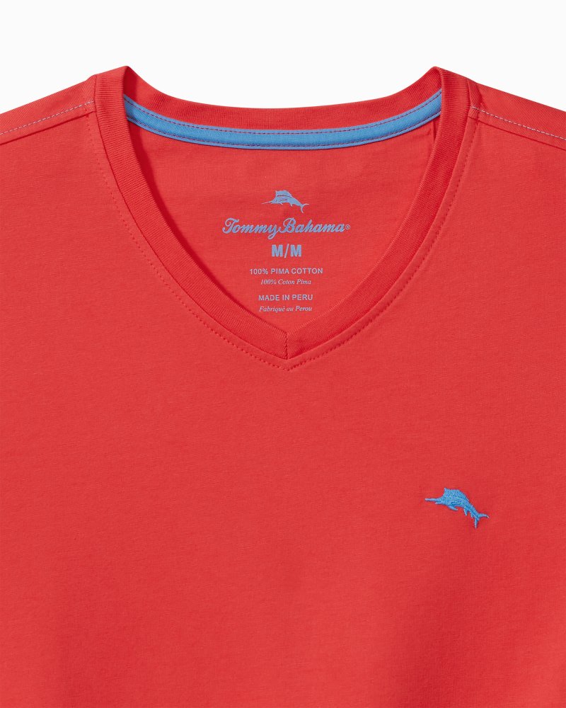 Bali Skyline Long-Sleeve V-Neck T-Shirt Zanzibar Red | Tommy Bahama Signature - Bali Skyline Long-Sleeve V-Neck T-Shirt