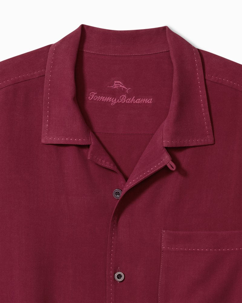 Hawaiian Herringbone Camp Shirt Rhododendron | Tommy Bahama Value - Hawaiian Herringbone Camp Shirt