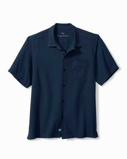 Hawaiian Herringbone Camp Shirt Navy | Tommy Bahama Signature - Hawaiian Herringbone Camp Shirt