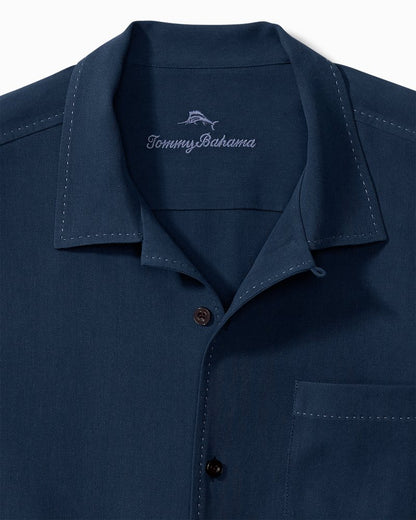 Hawaiian Herringbone Camp Shirt Navy | Tommy Bahama Signature - Hawaiian Herringbone Camp Shirt