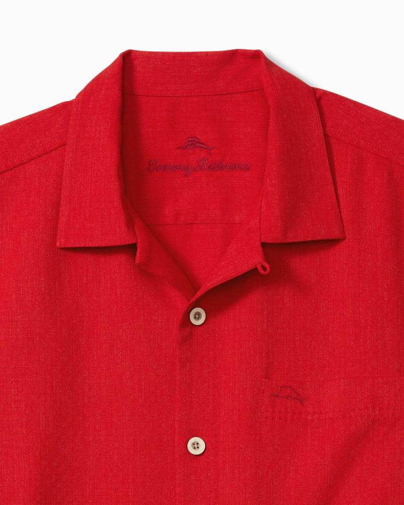 Coastal Breeze Check IslandZone® Camp Shirt Regal Red | Tommy Bahama Deals - Coastal Breeze Check IslandZone® Camp Shirt