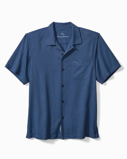 Coastal Breeze Check IslandZone® Camp Shirt Dockside Blue | Tommy Bahama Discount - Coastal Breeze Check IslandZone® Camp Shirt