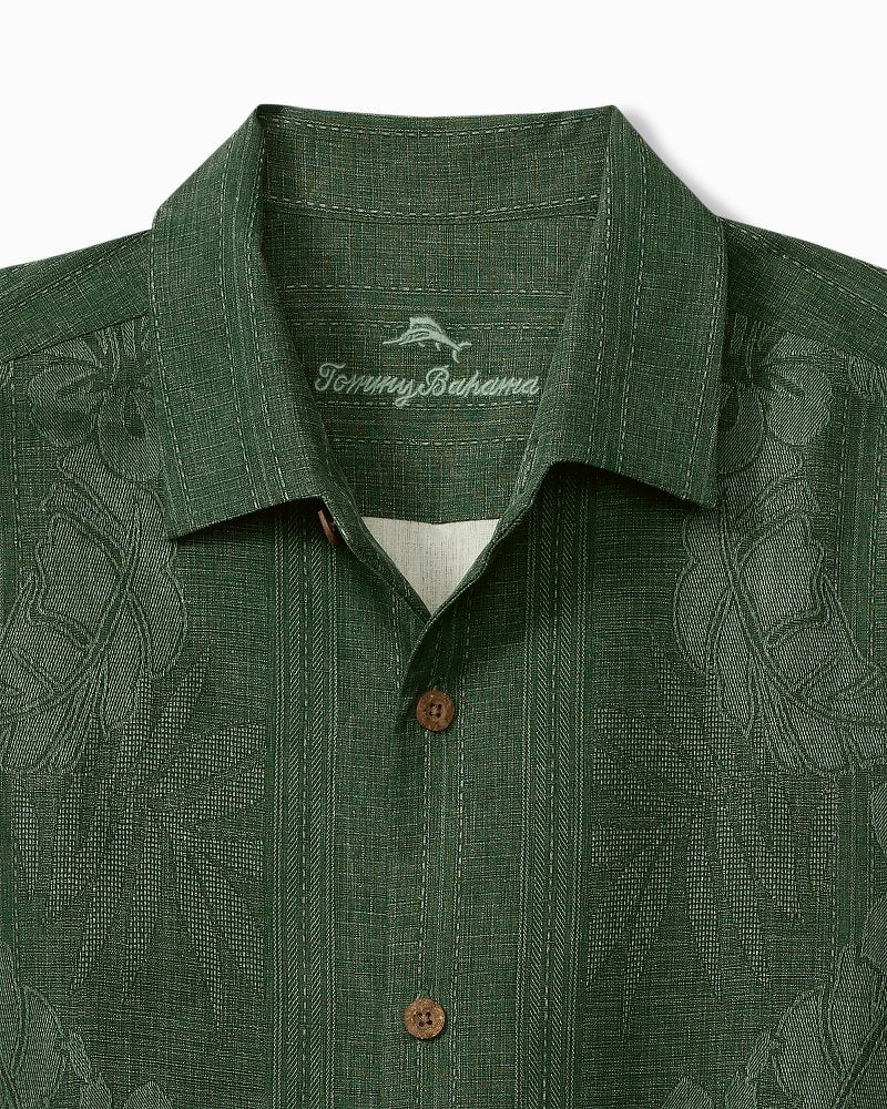 Bali Border Silk Camp Shirt Emerald | Tommy Bahama Trusted - Bali Border Silk Camp Shirt