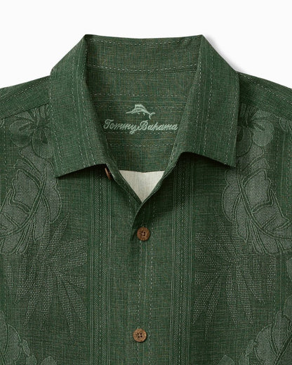 Bali Border Silk Camp Shirt Emerald | Tommy Bahama Trusted - Bali Border Silk Camp Shirt