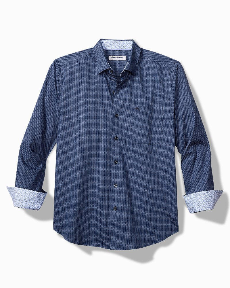 Sarasota Stretch Ventura Isles IslandZone® Stripe Shirt Island Navy | Tommy Bahama Trusted - Sarasota Stretch Ventura Isles IslandZone® Stripe Shirt