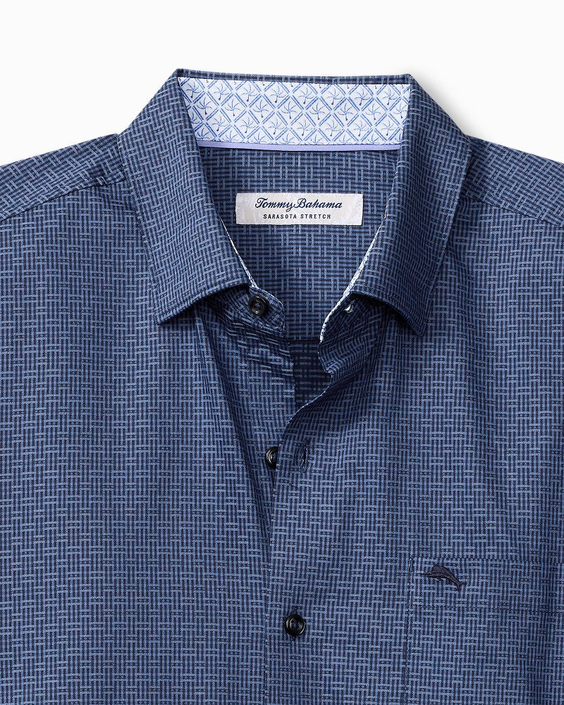 Sarasota Stretch Ventura Isles IslandZone® Stripe Shirt Island Navy | Tommy Bahama Trusted - Sarasota Stretch Ventura Isles IslandZone® Stripe Shirt