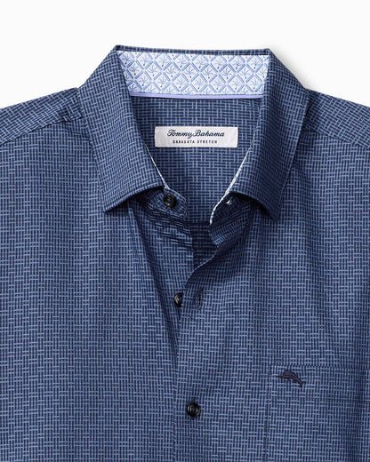 Sarasota Stretch Ventura Isles IslandZone® Stripe Shirt Island Navy | Tommy Bahama Trusted - Sarasota Stretch Ventura Isles IslandZone® Stripe Shirt