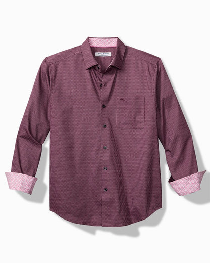 Sarasota Stretch Ventura Isles IslandZone® Stripe Shirt Grape Wine | Tommy Bahama Best Seller - Sarasota Stretch Ventura Isles IslandZone® Stripe Shirt