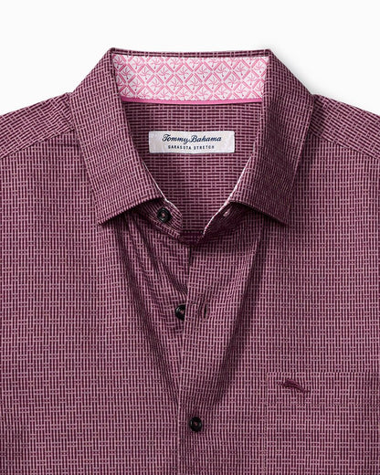 Sarasota Stretch Ventura Isles IslandZone® Stripe Shirt Grape Wine | Tommy Bahama Best Seller - Sarasota Stretch Ventura Isles IslandZone® Stripe Shirt