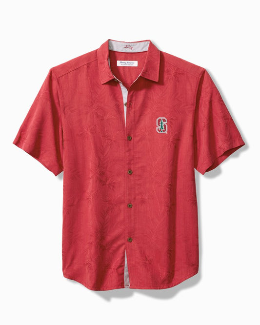 Collegiate Coconut Point Palm Vista IslandZone® Camp Shirt Stanford | Tommy Bahama Great Value - Collegiate Coconut Point Palm Vista IslandZone® Camp Shirt