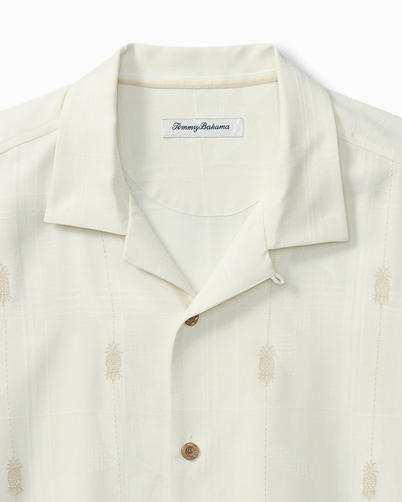 Pina Palms Embroidered Silk Camp Shirt Continental | Tommy Bahama Sale - Pina Palms Embroidered Silk Camp Shirt