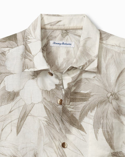 Flora Oasis Long-Sleeve Linen Shirt Pure Khaki | Tommy Bahama Classic - Flora Oasis Long-Sleeve Linen Shirt
