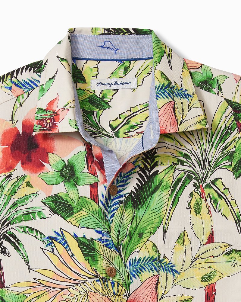 Tepito Garden IslandZone® Camp Shirt Coconut Cream | Tommy Bahama Sale - Tepito Garden IslandZone® Camp Shirt
