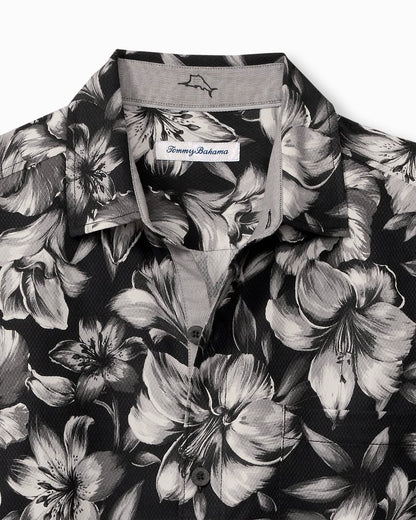 Hibiscus Hideaway Silk Camp Shirt Black | Tommy Bahama Premium - Hibiscus Hideaway Silk Camp Shirt