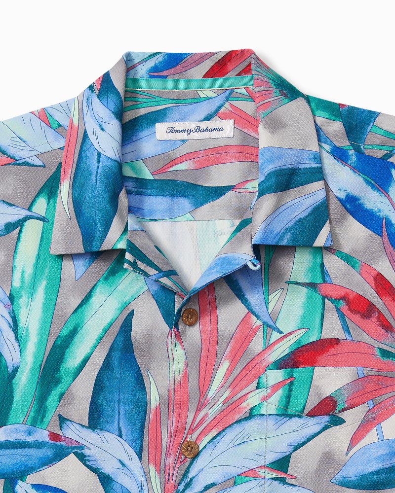 Frond Fest IslandZone® Camp Shirt Grey Thunder | Tommy Bahama Best Price - Frond Fest IslandZone® Camp Shirt