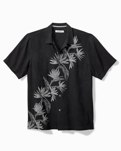 Across Paradise Silk Camp Shirt Black | Tommy Bahama Deals - Across Paradise Silk Camp Shirt