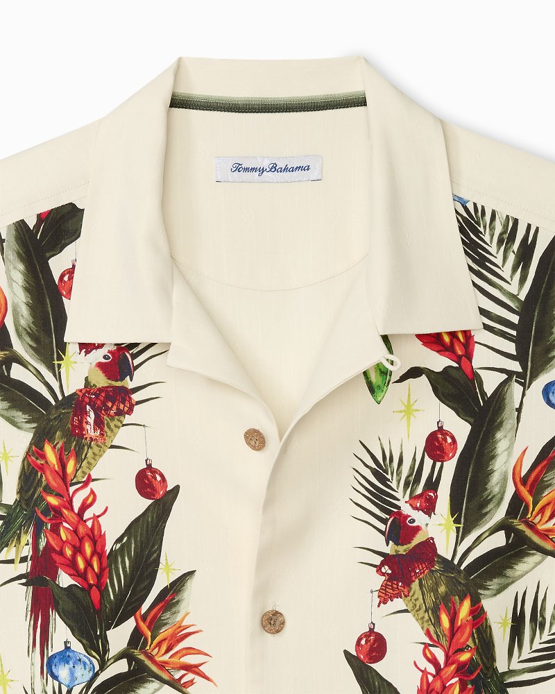 Jungle Jingle Silk Camp Shirt Vintage White | Tommy Bahama Value - Jungle Jingle Silk Camp Shirt