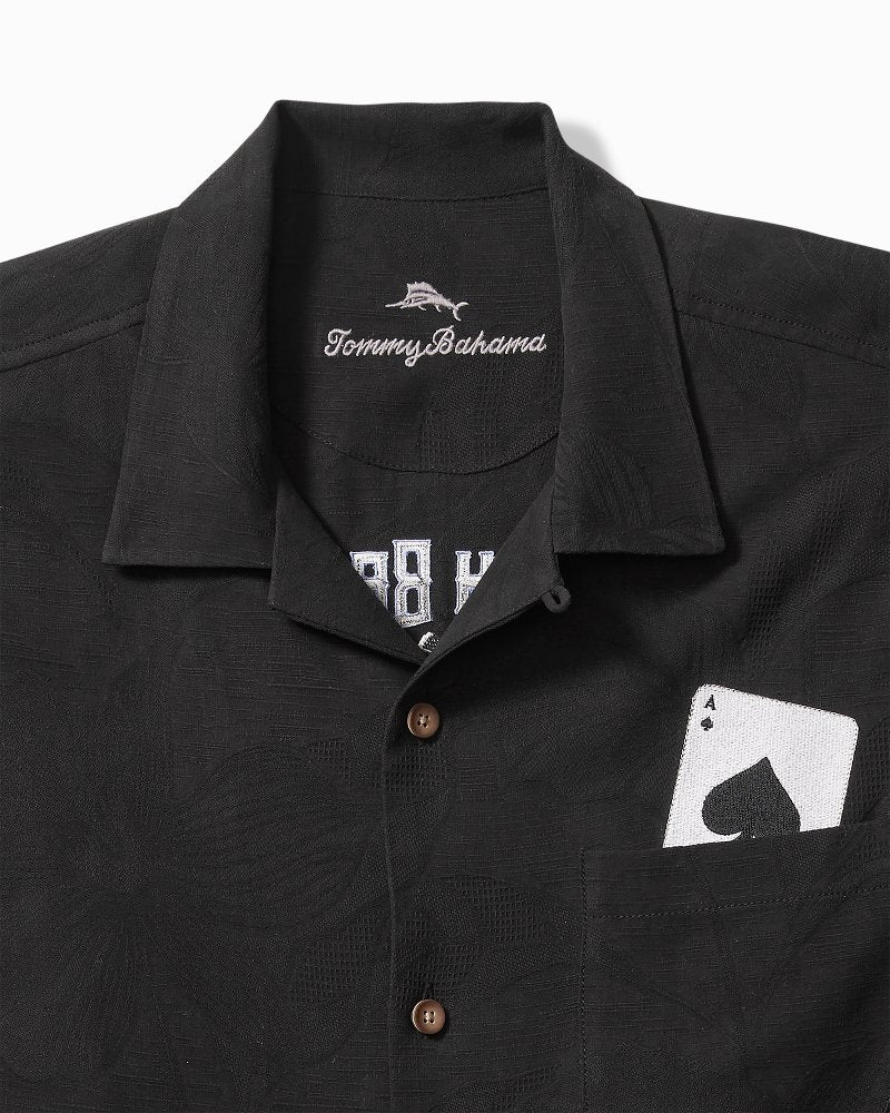 Drinking Doubles Silk Camp Shirt Black | Tommy Bahama Great Value - Drinking Doubles Silk Camp Shirt