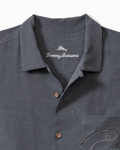 A-fish-ianado Silk Camp Shirt Dark Sterling | Tommy Bahama Trusted - A-fish-ianado Silk Camp Shirt