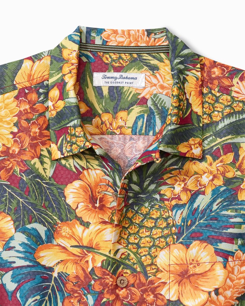 Coconut Point Sunset Canopy IslandZone® Camp Shirt Dark Sangria | Tommy Bahama Value - Coconut Point Sunset Canopy IslandZone® Camp Shirt