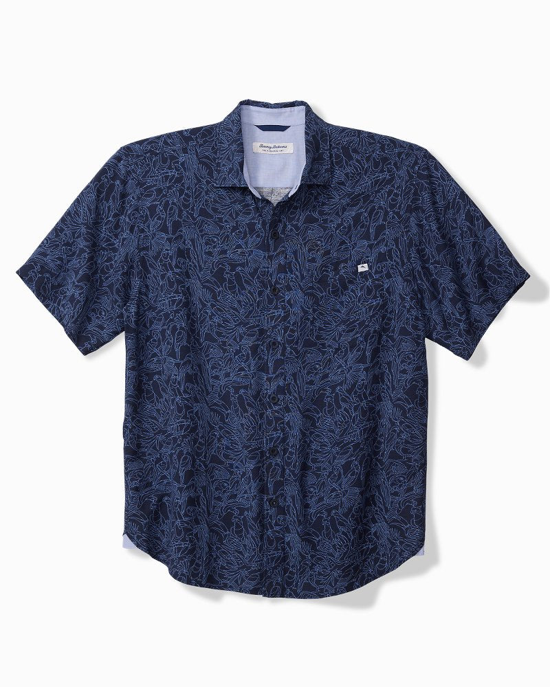 Veracruz Cay Paradise Pajaro Short-Sleeve Shirt Deep Tahoe | Tommy Bahama Trending - Veracruz Cay Paradise Pajaro Short-Sleeve Shirt