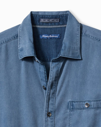 Ocean Wash Twill Long-Sleeve Shirt Bering Blue | Tommy Bahama Popular - Ocean Wash Twill Long-Sleeve Shirt