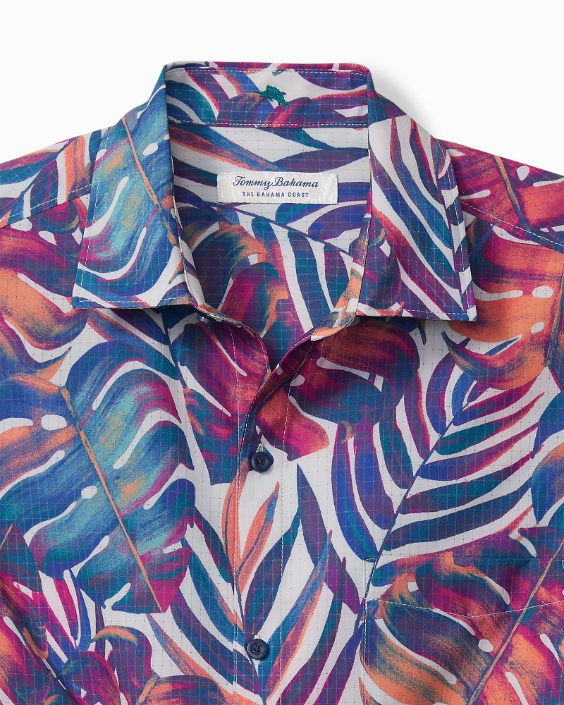 Bahama Coast Monarch Monstera IslandZone® Shirt Summer Grey | Tommy Bahama Sale - Bahama Coast Monarch Monstera IslandZone® Shirt