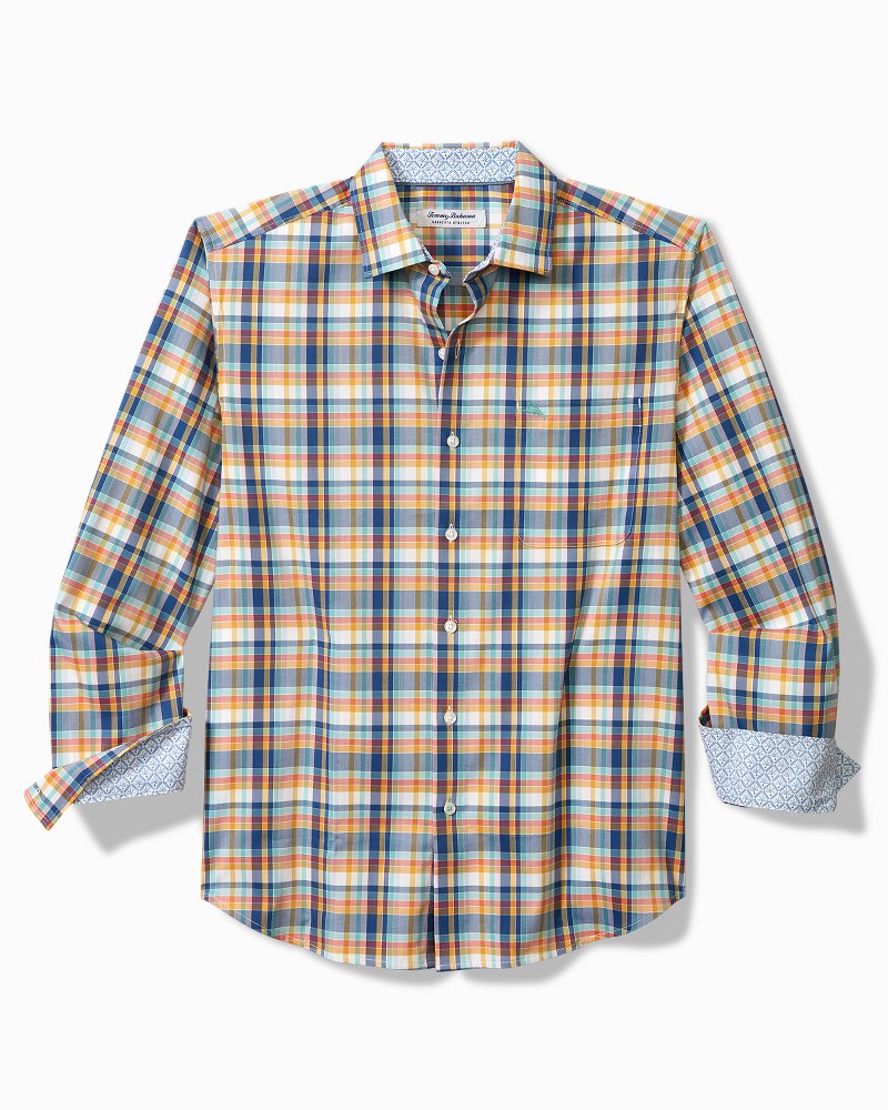 Sarasota Stretch Grenada Check IslandZone® Shirt Dockside Blue | Tommy Bahama Best Seller - Sarasota Stretch Grenada Check IslandZone® Shirt