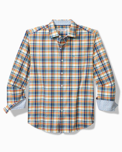 Sarasota Stretch Grenada Check IslandZone® Shirt Dockside Blue | Tommy Bahama Best Seller - Sarasota Stretch Grenada Check IslandZone® Shirt