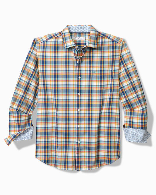 Sarasota Stretch Grenada Check IslandZone® Shirt Dockside Blue | Tommy Bahama Best Seller - Sarasota Stretch Grenada Check IslandZone® Shirt