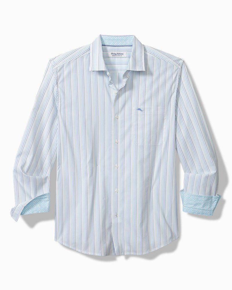 Sarasota Stretch Marina Stripe IslandZone® Shirt Seven Seas | Tommy Bahama Smart Buy - Sarasota Stretch Marina Stripe IslandZone® Shirt