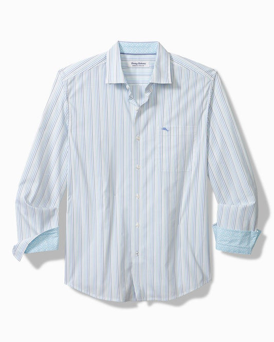 Sarasota Stretch Marina Stripe IslandZone® Shirt Seven Seas | Tommy Bahama Smart Buy - Sarasota Stretch Marina Stripe IslandZone® Shirt