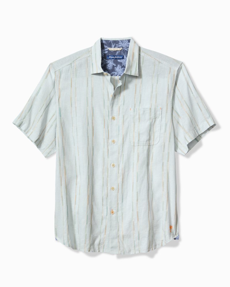 Sonora Stripe Linen-Blend Short-Sleeve Shirt Dew Drop | Tommy Bahama Hot Sale - Sonora Stripe Linen-Blend Short-Sleeve Shirt