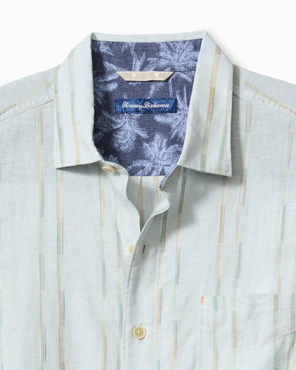 Sonora Stripe Linen-Blend Short-Sleeve Shirt Dew Drop | Tommy Bahama Hot Sale - Sonora Stripe Linen-Blend Short-Sleeve Shirt