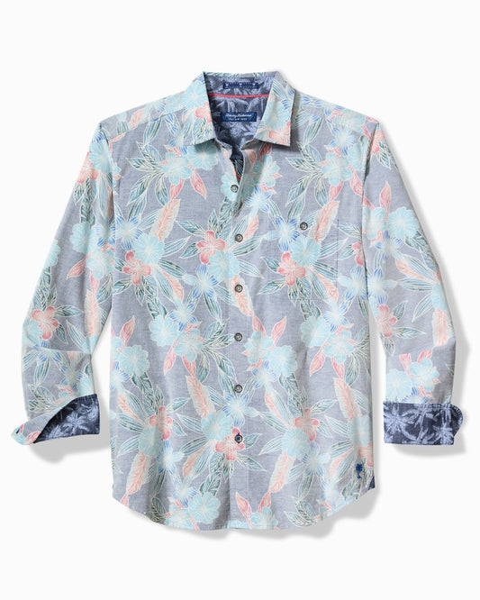 Coastline Cord Stretch Shoreline Vines Shirt Dockside Blue | Tommy Bahama Customer Favorite - Coastline Cord Stretch Shoreline Vines Shirt