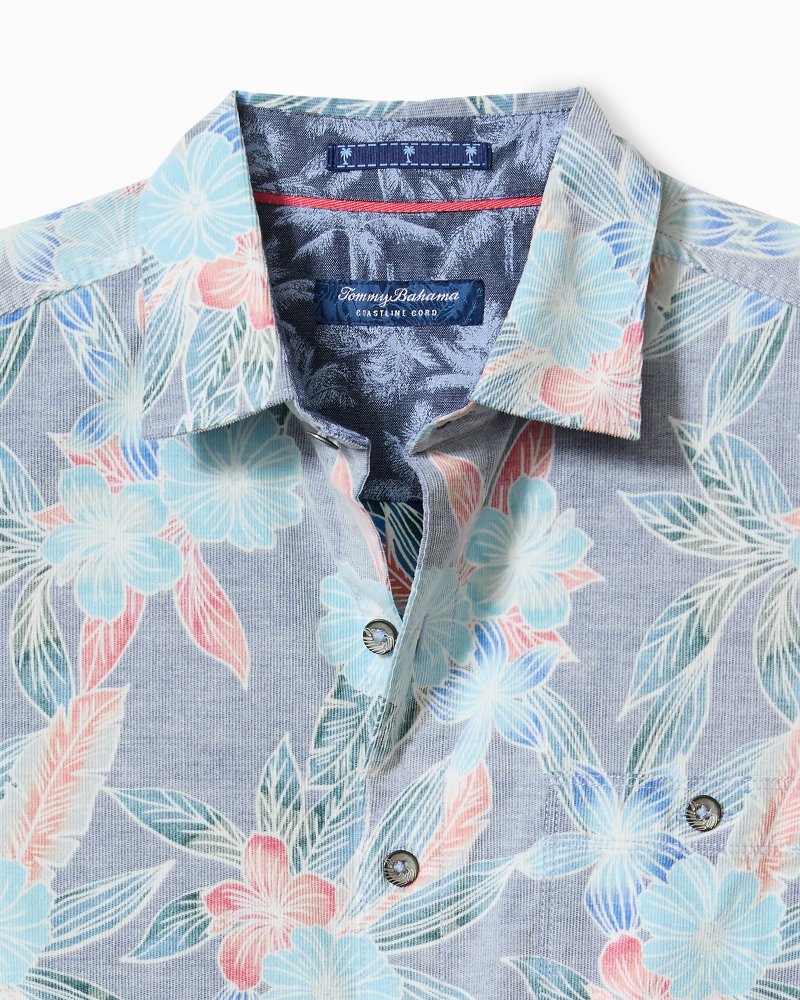 Coastline Cord Stretch Shoreline Vines Shirt Dockside Blue | Tommy Bahama Customer Favorite - Coastline Cord Stretch Shoreline Vines Shirt