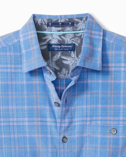 Coastline Cord Stretch Brisa Check Shirt Palace Blue | Tommy Bahama New - Coastline Cord Stretch Brisa Check Shirt
